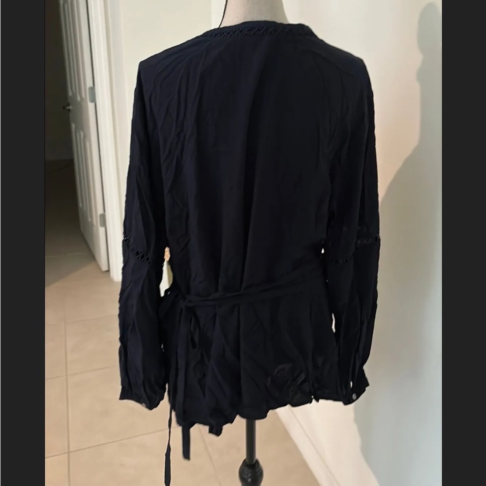 Ann Taylor loft sz 22 wrap peplum shirt 1075 - Picture 4 of 6